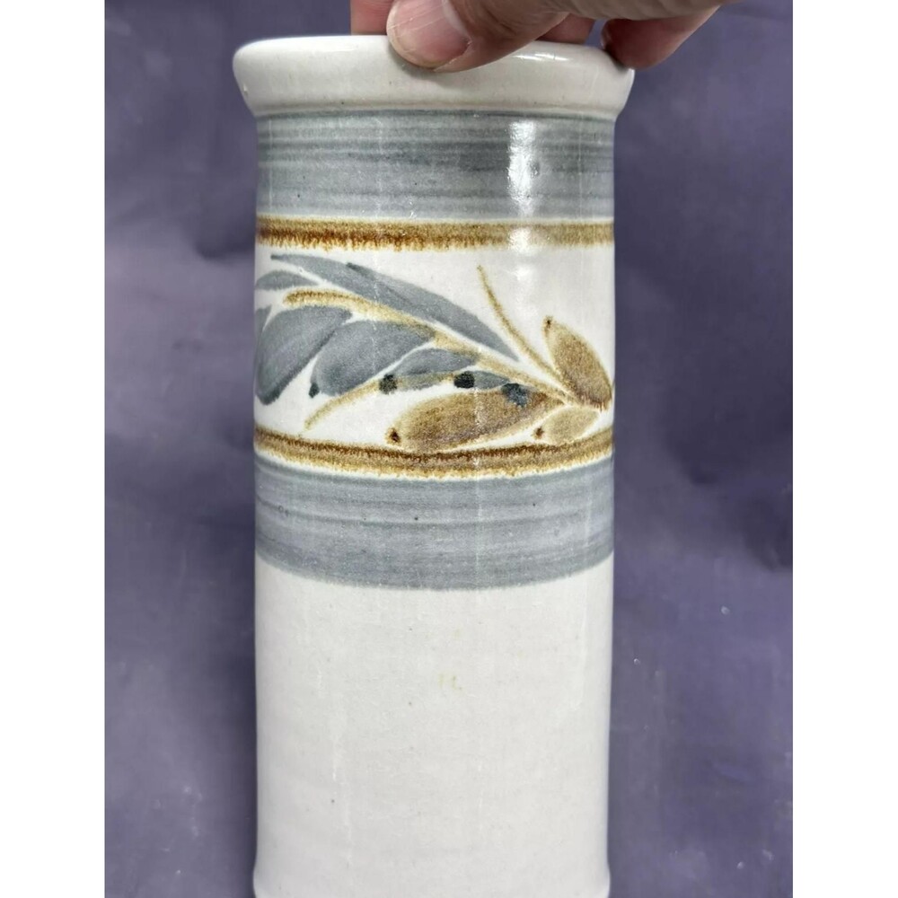Art Pottery Vase: Abstract Glaze Design